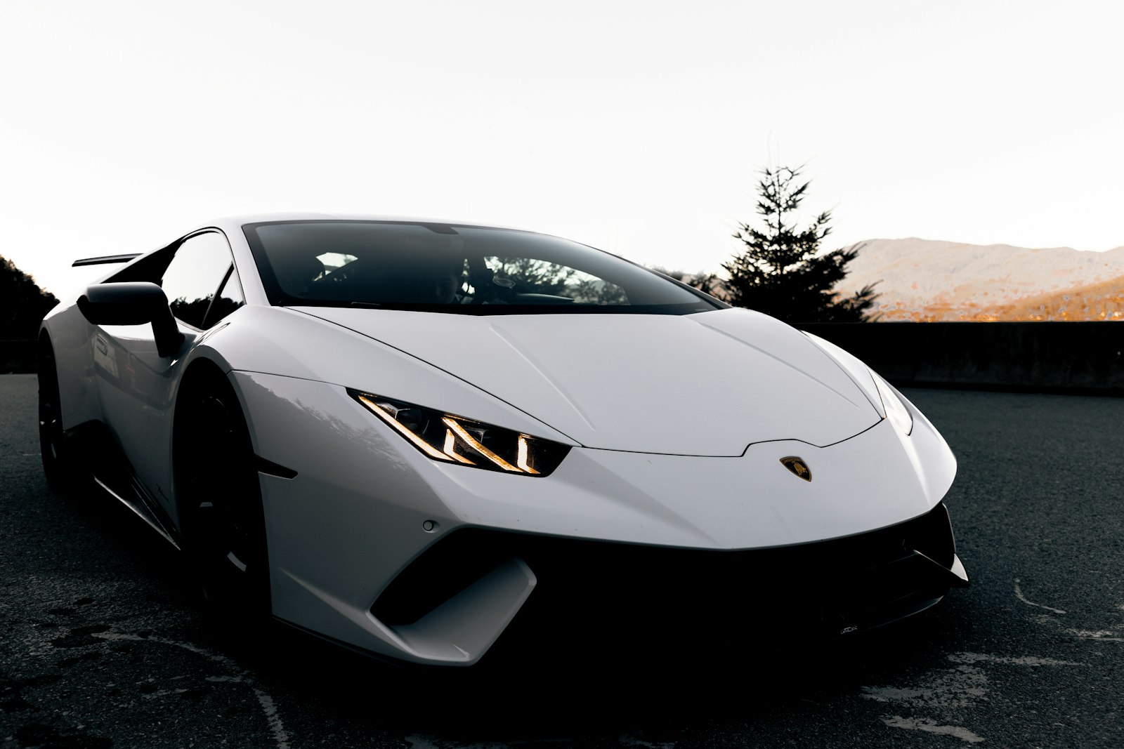 Detailed white supercar